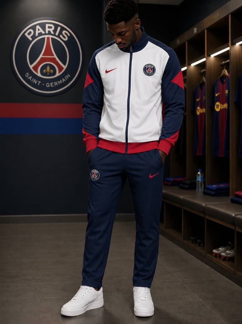 Survêtement PSG Blanc & Bleu Marine