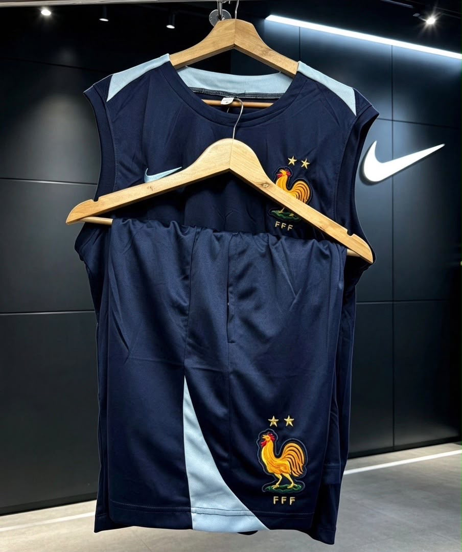Ensemble France Débardeur + Short – Bleu Marine