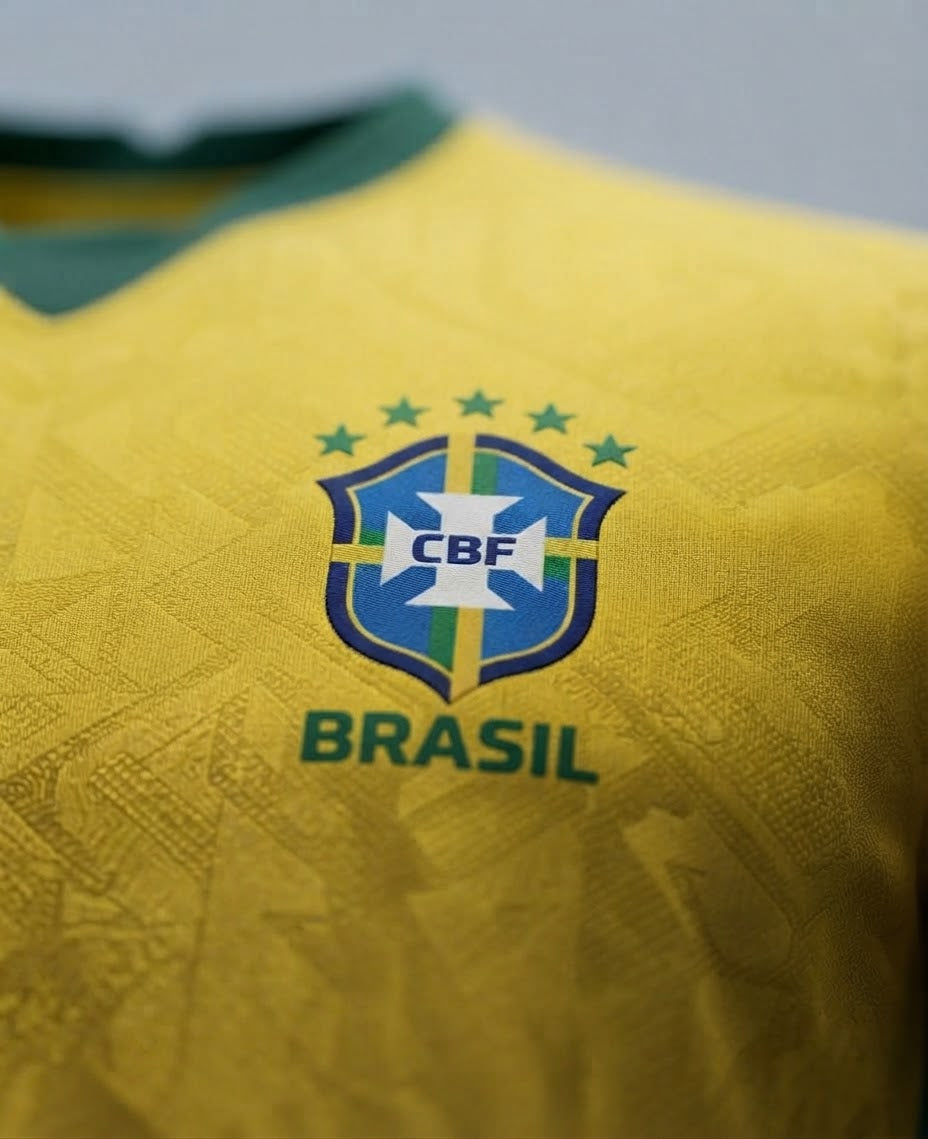 Maillot Brésil Domicile Jaune – écusson