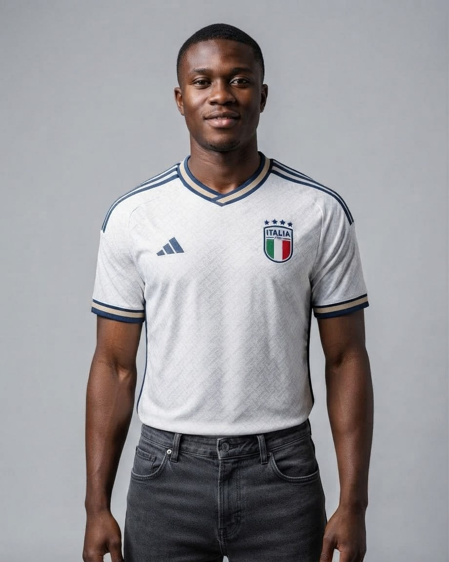 Maillot Italie Blanc – porté